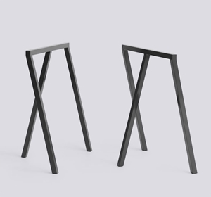 Hay - Bordbukke - Loop Stand Frame - Sort - sæt med 2 styk - W64,5 x H72 cm